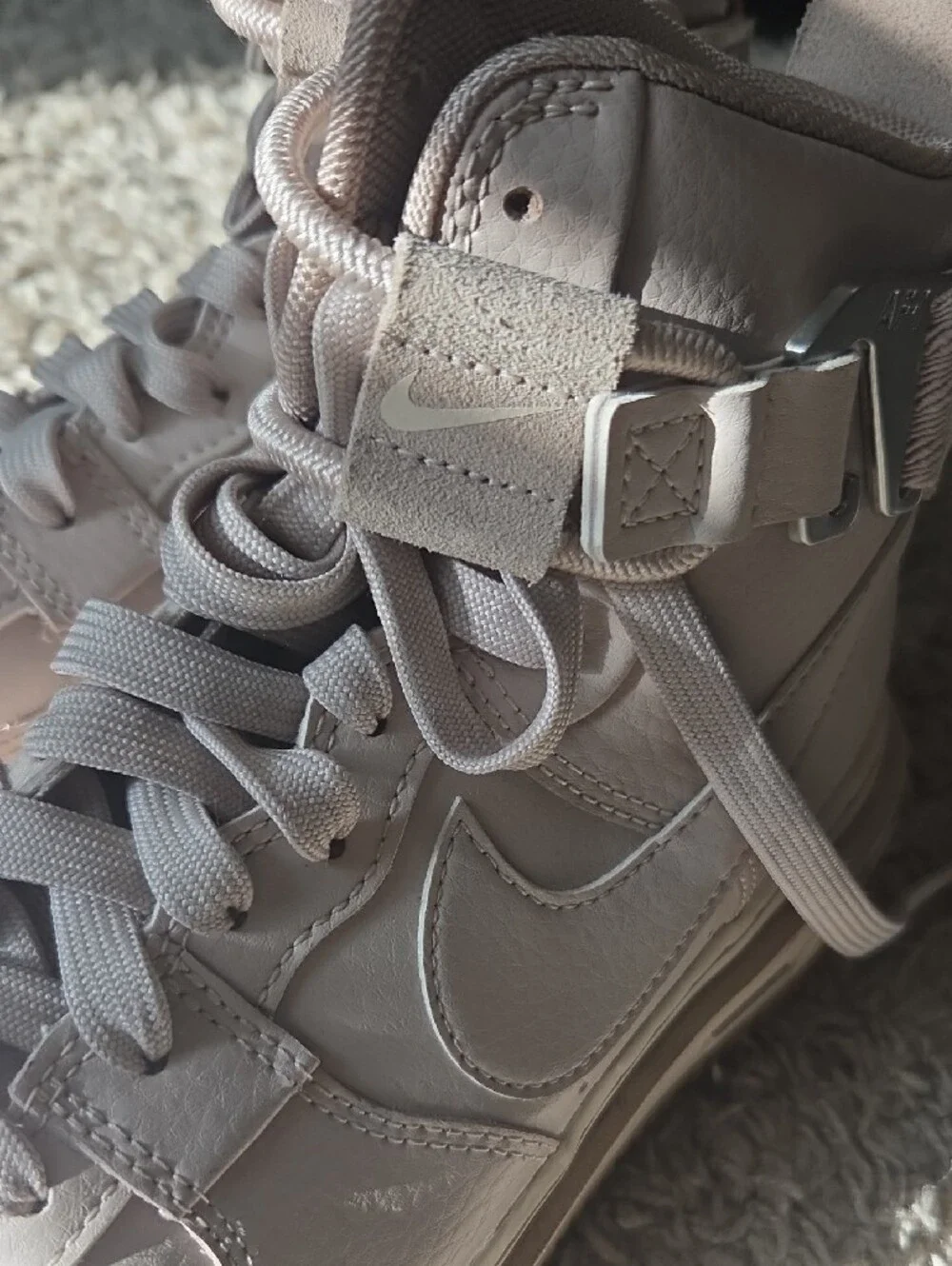 Nike Women's High-Top AF -1 Sneakers in Light Cream